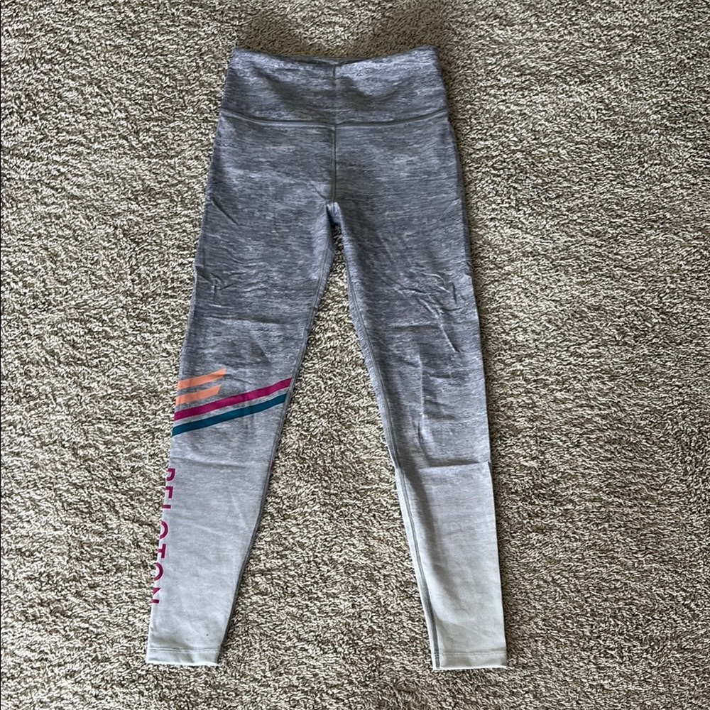 Peloton Gray and Pink Leggings with Gradient Design